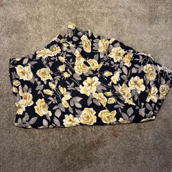 VTG Size XS/Petite Compagnie Internationale Express Flower Print Long Wrap Skirt - Picture 6 of 6